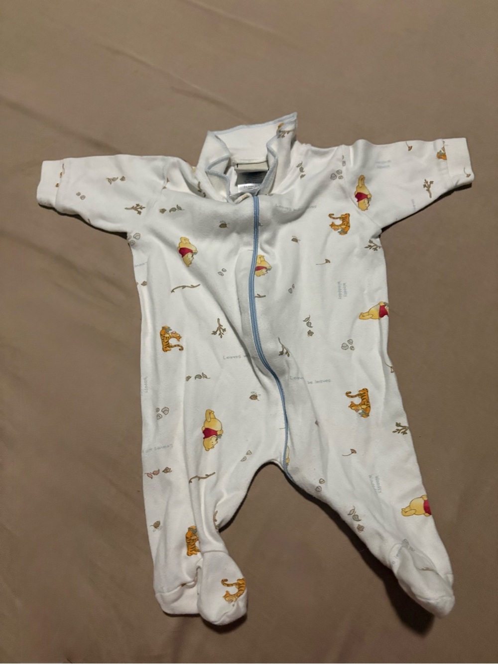 Vintage Disney Winnie the Pooh and tiger 0-3 months baby onsie